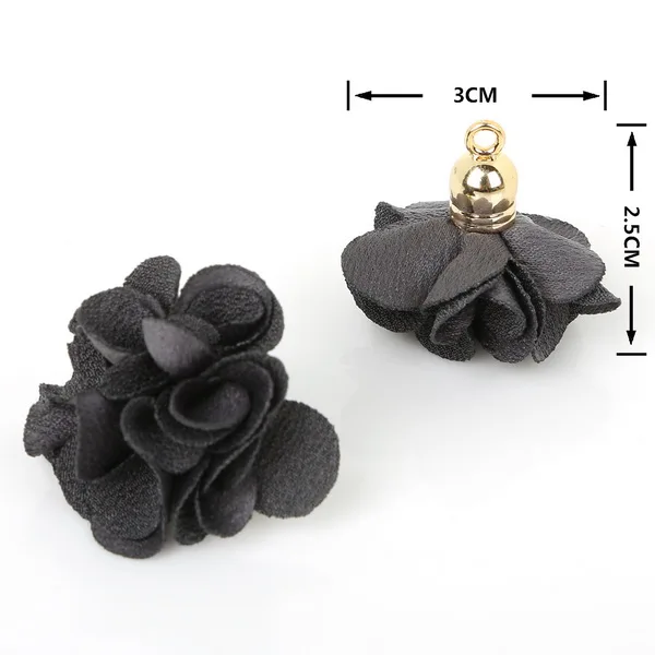 Dark Gray 2 шт. Цветочная одежда с кисточками 2,5x3 см цветная замшевая подвеска с кисточками DIY Одежда декоративная кисточка аксессуары для платья - Цвет: Dark Gray