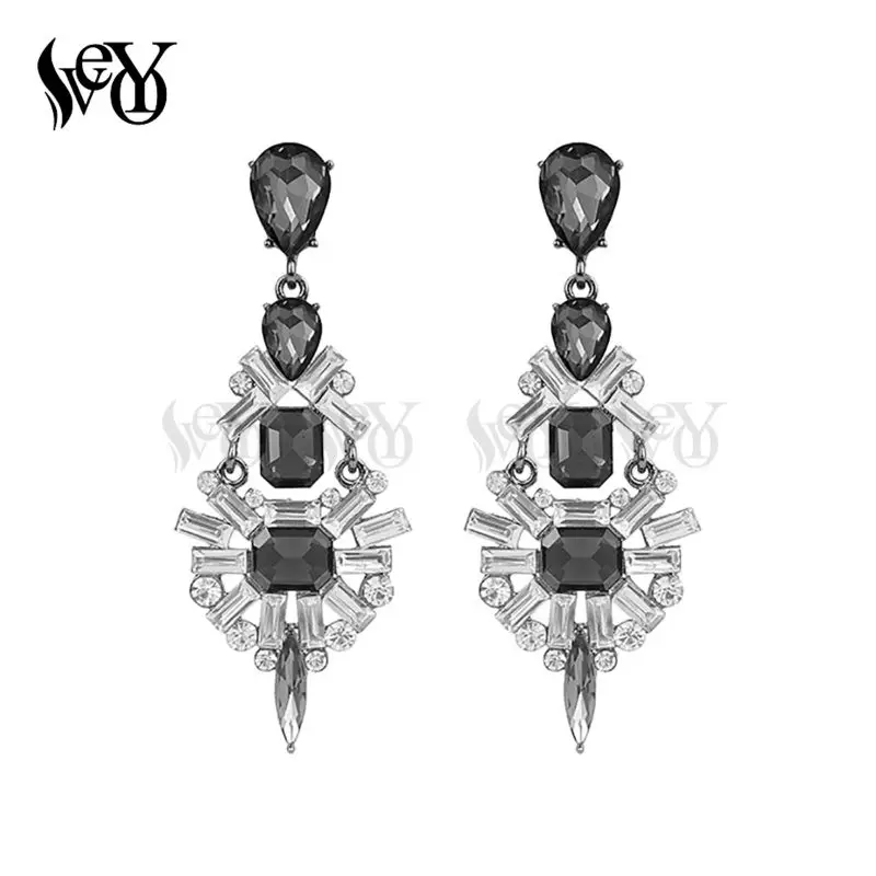 VEYO Crystal Drop Earrings For Women Luxury Long Geometric Hot Sale High Quality | Украшения и аксессуары
