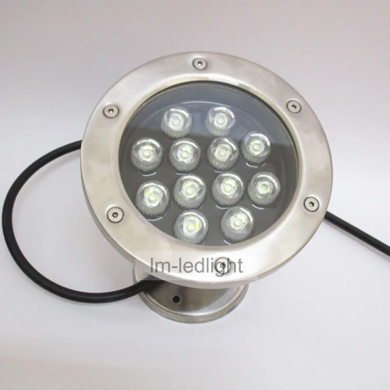 24 В Светодиодная лампа для бассейна 12 Вт IP68 foco led RGB желтый синий