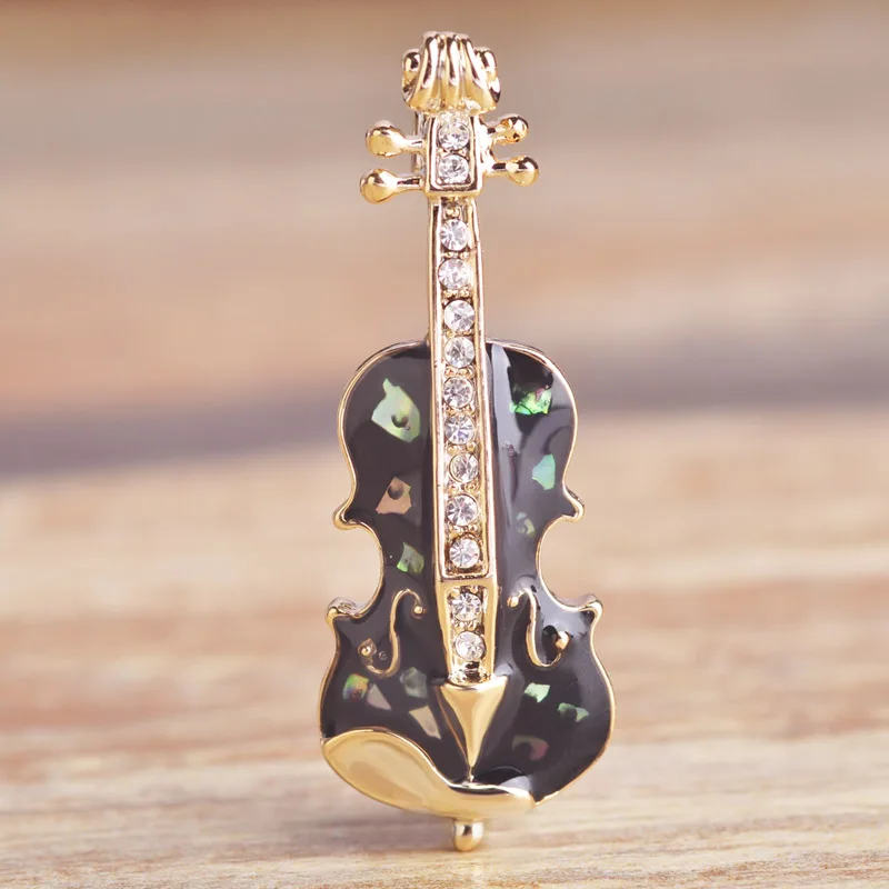 Виолончельный гитарный значок брошь в форме абалона с эмалью аксессуар для