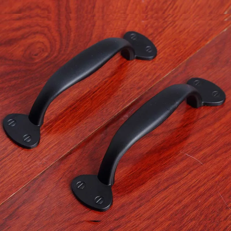 96mm modern simple black furniture decoration handles antique dresser kitchen cabinet door matte drawer knob | Ручки шкафа