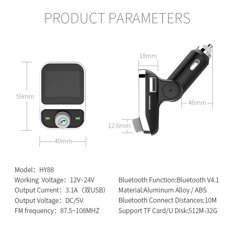 Автомобиль Bluetooth fm-передатчик Беспроводной Handsfree Car Kit ЖК-дисплей Радио Аудио