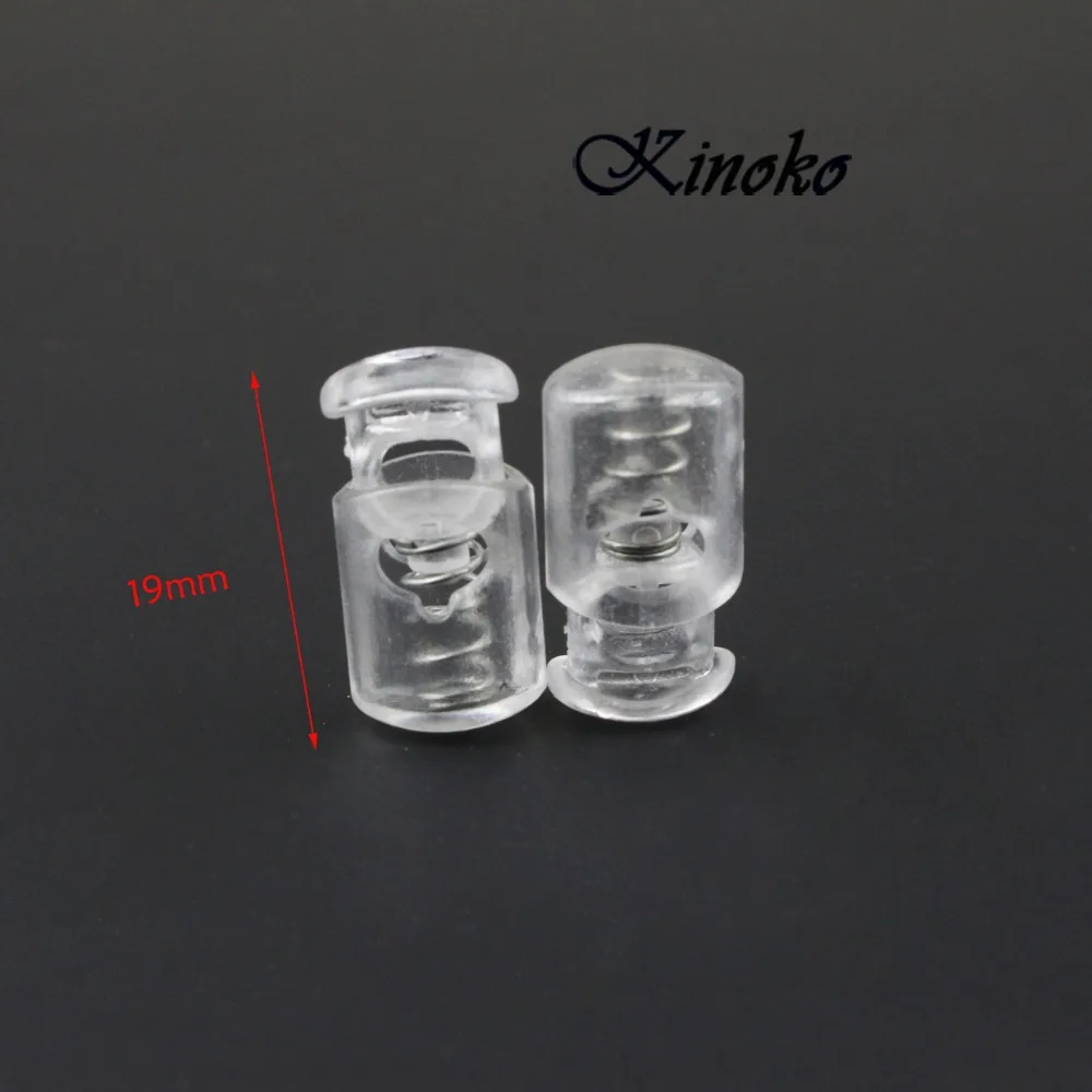 100 шт прозрачный пластиковый мини овальный эллипс баррель шнур Замки Круглый