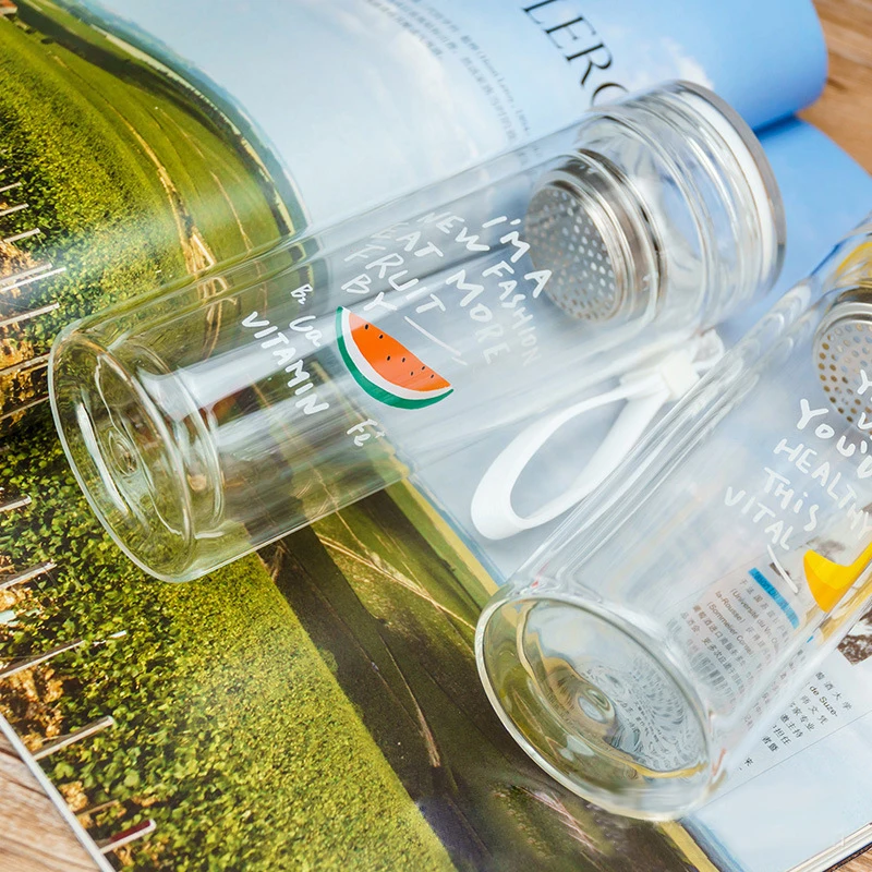 TECHOME творческая большая емкость бутылка для воды с фруктовым принтом С защитой от