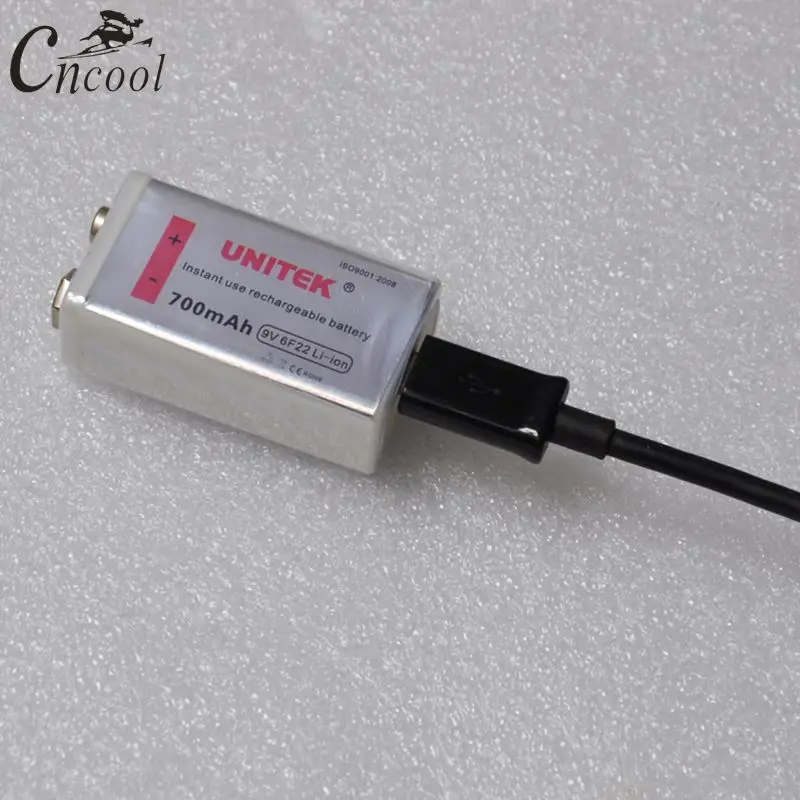 Cncool UNITEK мощный 9V 6F22 700mAh USB аккумуляторная батарея li ion RC для