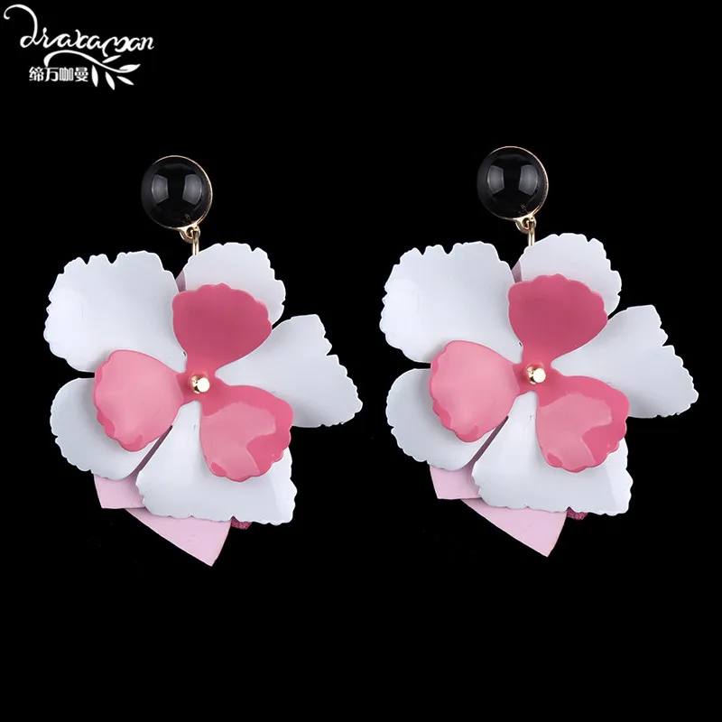 Dvacaman,, висячие серьги с большим цветком, женские, Boho, этнические, макси, массивные серьги, свадебные украшения, подарки,, ZZ16