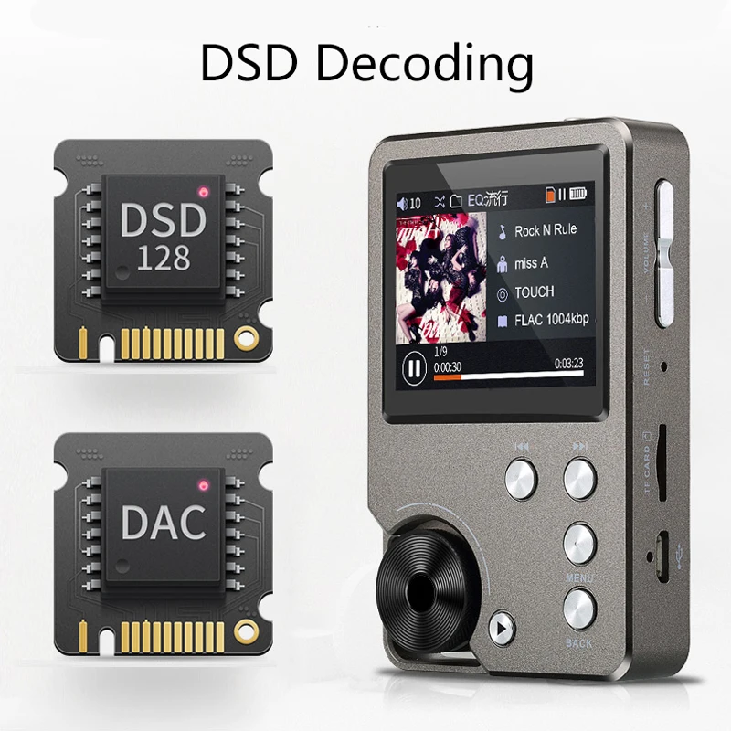 HIFI MP3 высокое качество мини спортивный DAC плеер обновленная версия DSD музыкальный