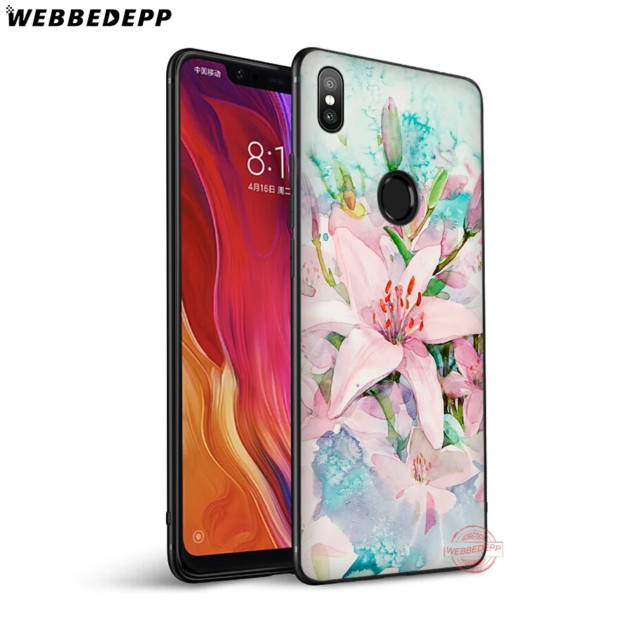 WEBBEDEPP Peony Sunflowe Rose Daisy Plants Flower Soft Silicone Case for Xiaomi Mi 6 8 9 SE MAX 3 A1 A2 Lite F1 Cover | Мобильные