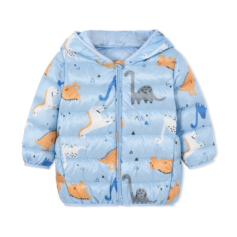 Balabala Infant Baby Lightweight Critter Down Jacket Printed Newborn Girl Boy Hooded Puffer with Zip Chinlon Lined | Детская одежда и