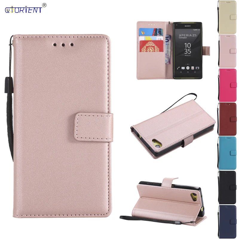 Кожаный флип чехол для Sony Xperia Z5 compact Z 5 mini E5803 E5823 чехлы Z5C Z5Compact E 5803