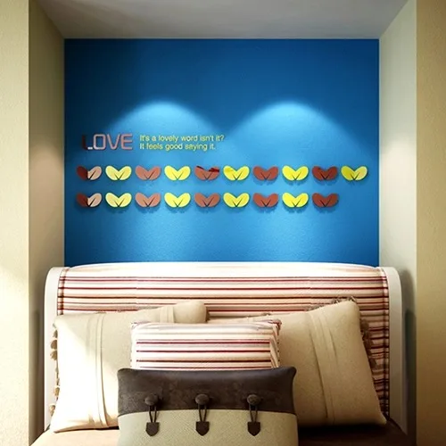 3D наклейки на стену акриловые линии талии карамельные цвета|wall sticker|bedroom wall