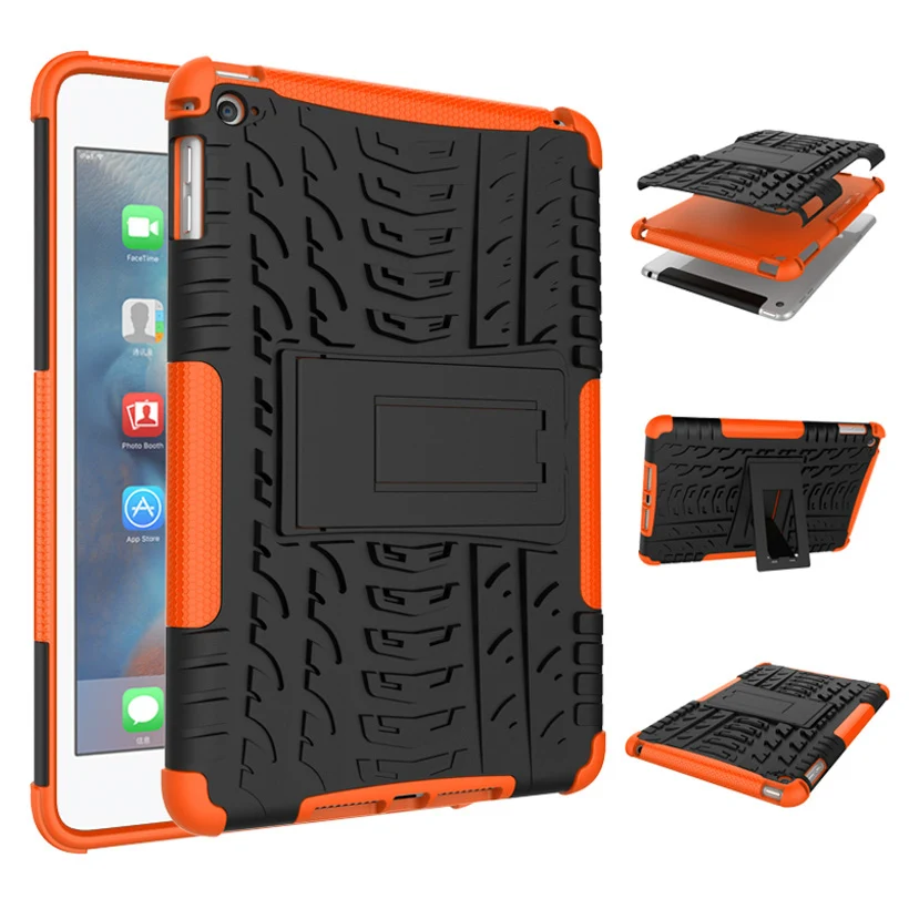 Orange Чехол для iPad mini 4 чехол для планшета Battlegear PC+ TPU противоударный чехол для iPadMini4 Mini5 Coque Shell - Цвет: Orange