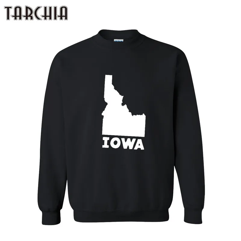TARCHIA мужская толстовка с капюшоном Весенняя Повседневная Приталенная принтом IOWA