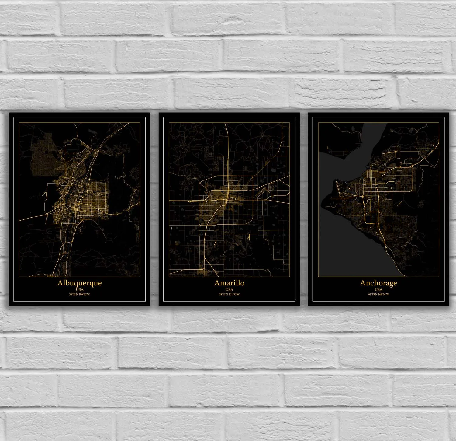 Albany Albuquerque Amarillo Anchorage Asheville Atlanta Austin Baltimore Boise Boston Buffalo Casper Charleston USA Map Poster | Дом и сад