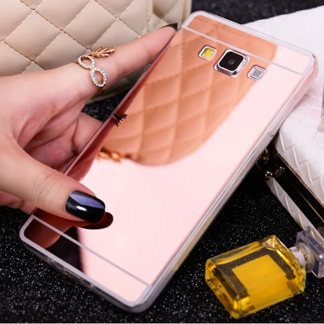 Золотая зеркальная мягкая задняя крышка чехол для Samsung Galaxy J1 J2 A3 A5 A7 J3 J5 J7 2015 2016 2017