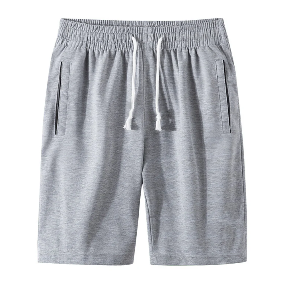 Light Gray Горные однотонные мужские шорты 6XL летние мужские пляжные шорты хлопковые повседневные новые спортивные мужские шорты для пробежек размера плюс одноцветные - Цвет: Light Gray