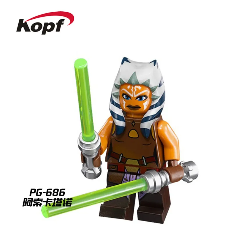 PG686 Without Box Одиночная супер героев модель йода Финн K-3PO кирпичи фигурки здания блокирует обучение Куклы Детские Подарочные игрушки PG698 - Цвет: PG686 Without Box
