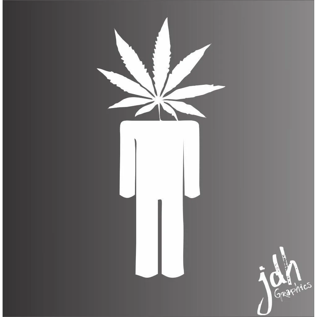 Горшок голова сорняков виниловая наклейка на оконное стекло медицинский горшок