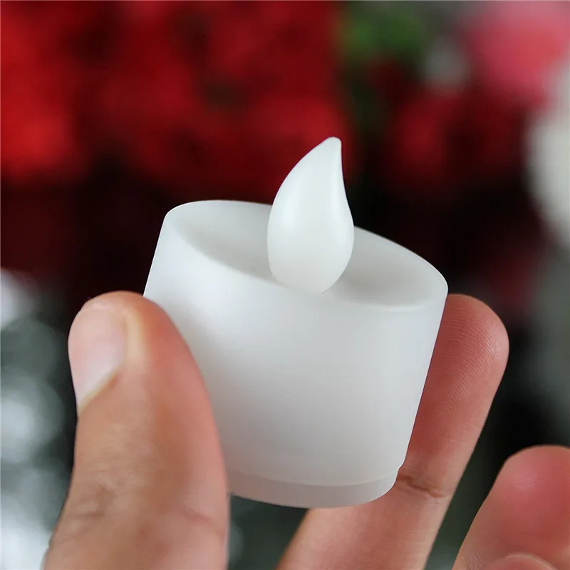 Набор из 24 янтарных светодиодных беспламенных чайных свечей на