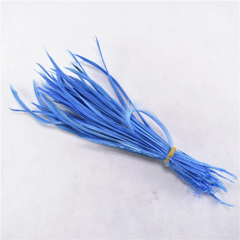 Blue Wholesale20-100pcs/лот тонкие мягкие перья индейки Марабу Промытые гусиные пушистые перья для украшения свадьбы - Цвет: Blue