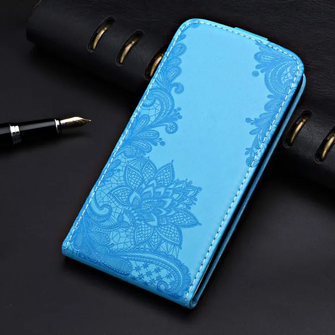 Lace Blue Для UMIDIGI A5 Pro Чехол 3D цветок милый мультфильм Вертикальный флип кожаный чехол - Цвет: Lace Blue