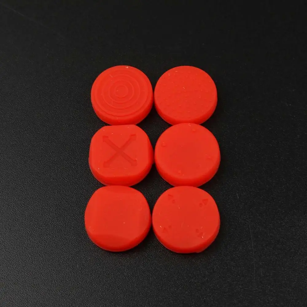 Red JCD 6 шт. силиконовая защитная накладка крышка аналоговый джойстик защитный чехол для playstation psv ita PS Vita psv 1000/2000 Slim - Цвет: Red