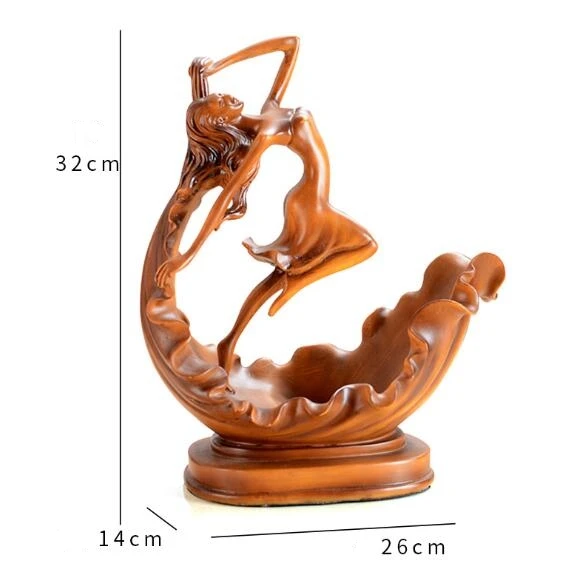 

European Dancing Girl Wine Rack Storage Box Home Soft Decoration Wedding Arrangement Resin Handicraft