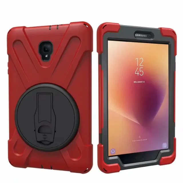 Для samsung Galaxy Tab A 8,0 T380 T385 чехол Amor Defender Cover Гибридный сверхмощный ударопрочный противоударный чехол для планшета - Цвет: Красный