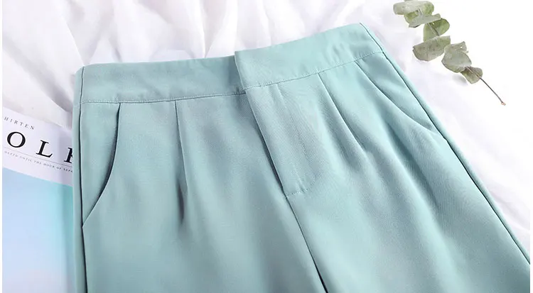 2019 новые летние брюки большого размера прямые однотонные свободные эластичные
