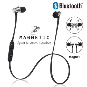 magnetic wireless bluetooth earphone stereo sports waterproof earbuds wireless in ear headset with mic for iphone 7 xiaomi phone free global shipping