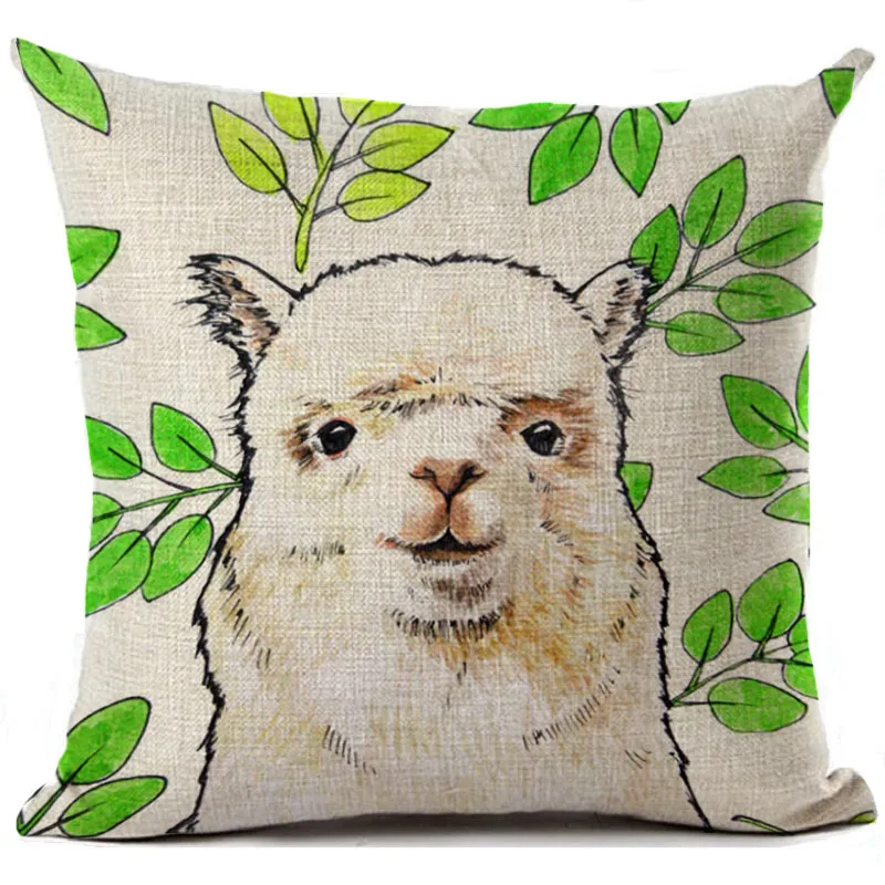 Забавный чехол для подушки из альпаки с принтом ламы автомобильных диванов