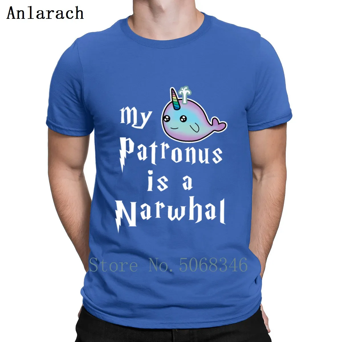 Футболка с принтом My Patronus Is A Narwhal Lovers сезон весна осень кавайная футболка