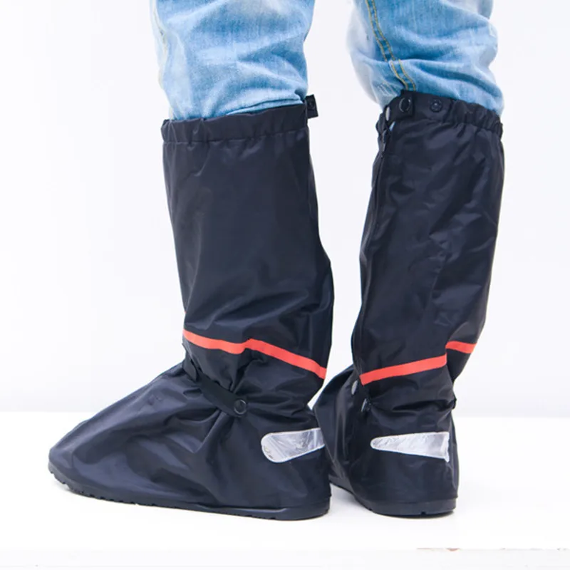 

With Relectors Waterproof reusable Motorcycle Cycling Bike Rain Boot rain Covers Easy to ride for rider