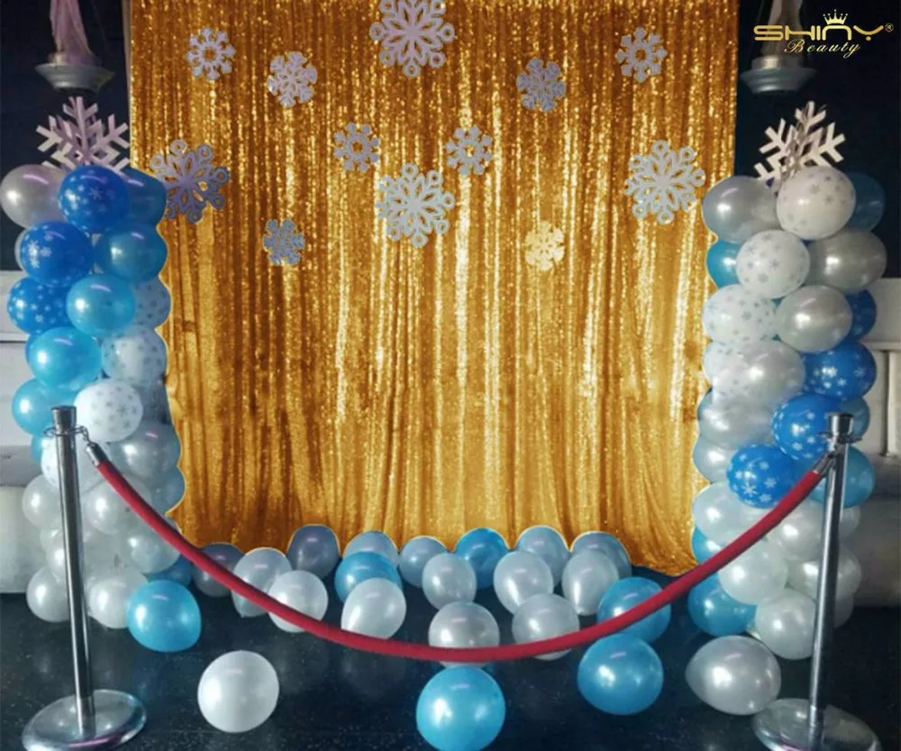 ShinyBeauty 6x6ft 180x180cm темно золотые блестки Cutains Shimmer занавес Свадебная вечеринка