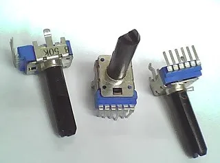 

5pcs RK12 type potentiometer B50K, with middle axis, long thread, 23mm