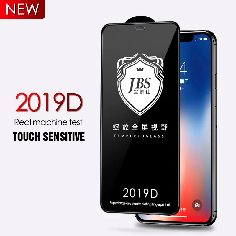 Новое 2019D Защитное стекло для iPhone 6 6s 7 8 plus XR X XS полное покрытие Xs Max защита экрана