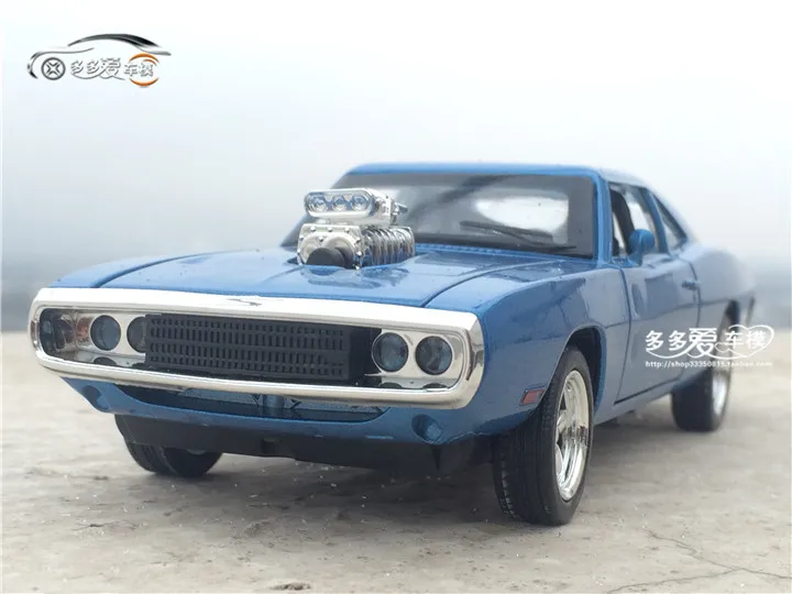 Синий 1:32 Dodge зарядное устройство сплав модель автомобиля классический металлический автомобиль для детей Детские игрушки - Цвет: Синий