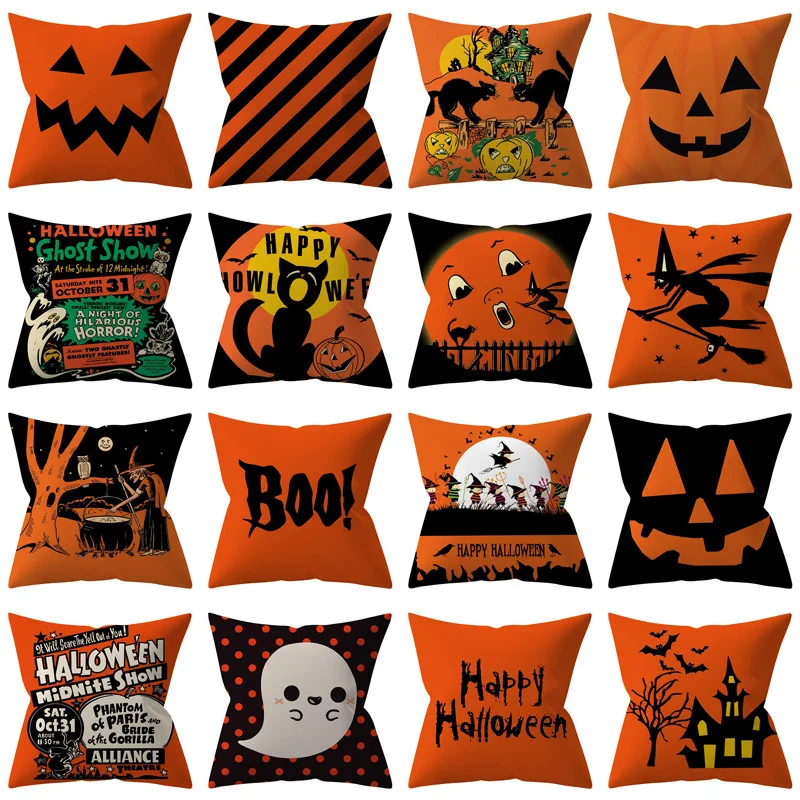 ZENGIA Trick or treat/Подушка с изображением тыквы Чехол 45*45 см наволочка для Счастливого