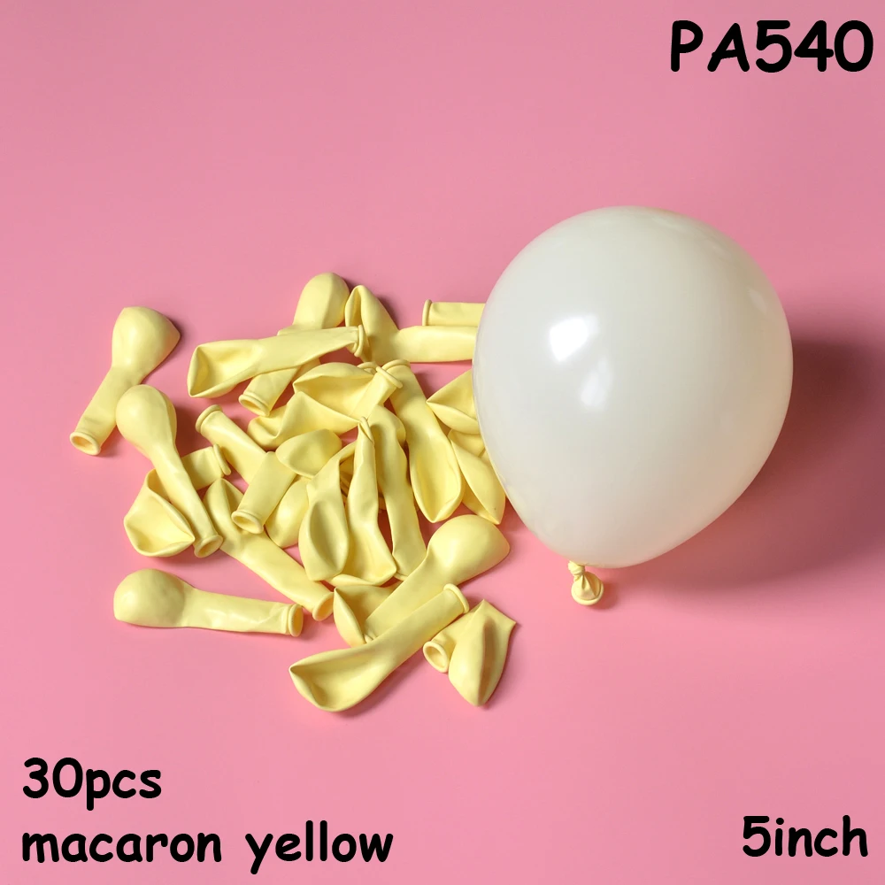 PA540 Macaron yellow Macaron цветные латексные шары 30 шт. 5 дюймов Праздник День Рождения Вечеринка декоративные шары сладкий цвет Красочные Подвесные Украшения для вечеринки - Color: PA540 Macaron yellow