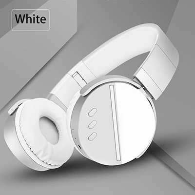 White Наушники Bluetooth 4,1 беспроводные наушники гарнитура Высокая точность стерео Бас складной шлем геймер с микрофоном auriculares - Цвет: White