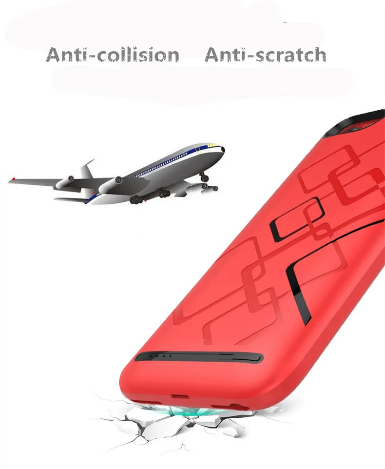 Q) Перезаряжаемые Батарея чехол для телефона Зарядное устройство IPhone 6/7/6 plus/7 plus