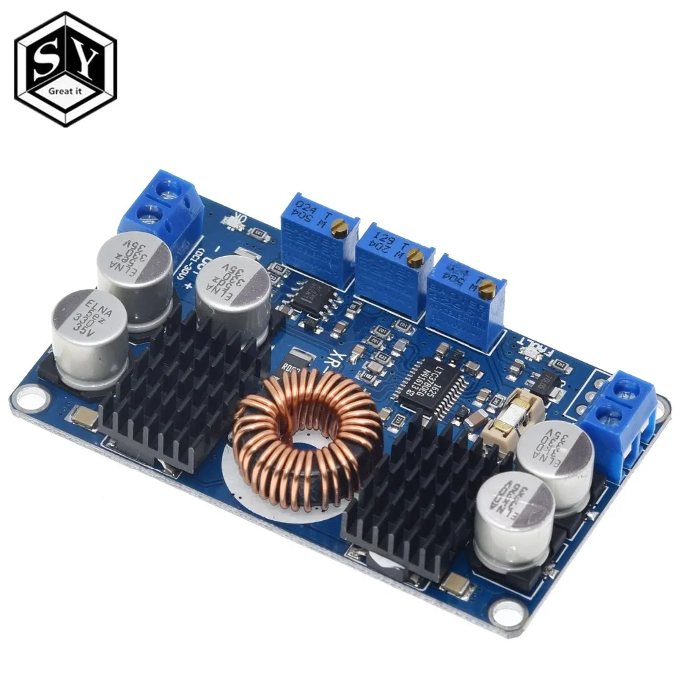 Здорово LTC3780 DC-DC преобразователь постоянного тока в постоянный ток 5-32V постоянного тока до 1 V-30 V 10A автоматическое шаг вверх вниз Регулятор зарядки Модуль Мощность модуль питания