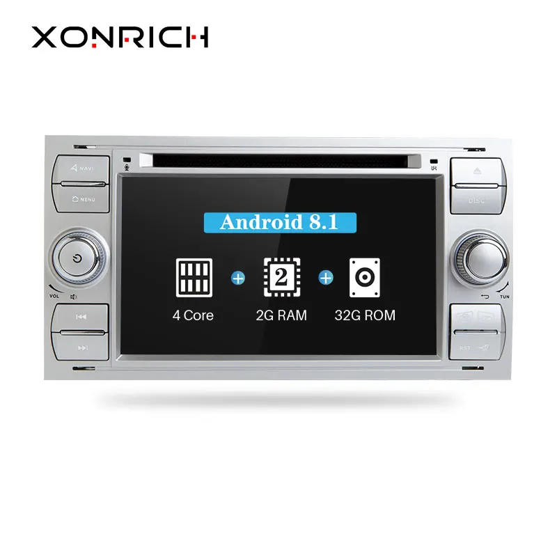 2 Din автомобильное радио GPS Android 8 1 автомобильный dvd плеер для Ford Focus Mondeo 4 C Max S Fiesta Kuga
