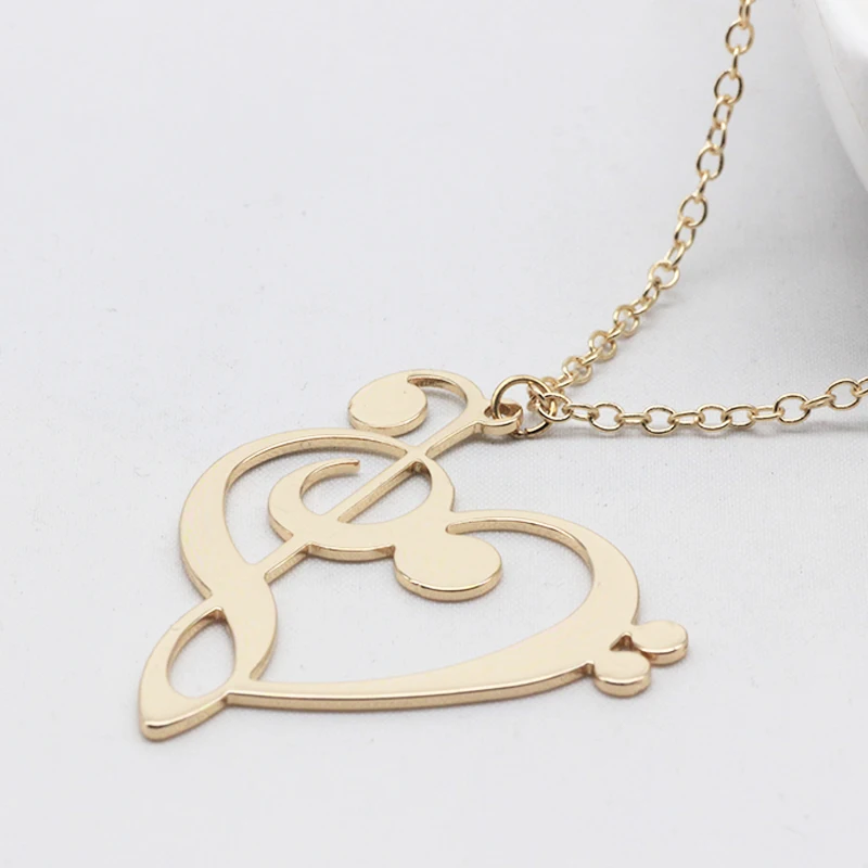 Новое поступление медный тройной бас Клиф очарование ожерелье музыкальное