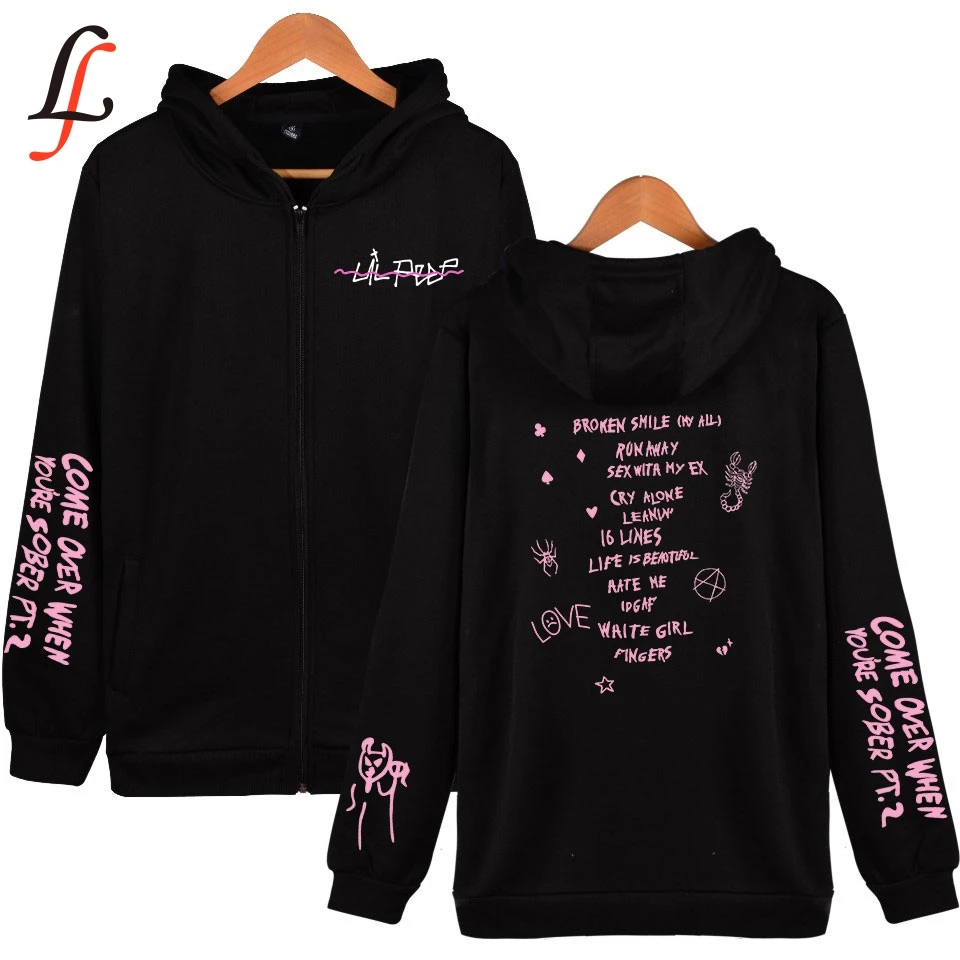 Lil peep harajuku Kpop толстовки на молнии Толстовка женская мужская уличная куртка одежда оверсайз хип-хоп Bangtan Одежда для мальчиков