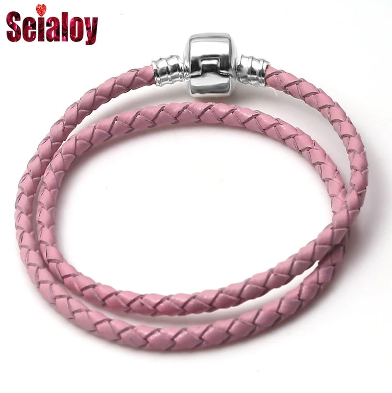 SEIALOY новые тканые кожаные браслеты для женщин, мужчин, серебряная пряжка с покрытием, аксессуары для кожи головы, DIY бренды, браслет в подарок