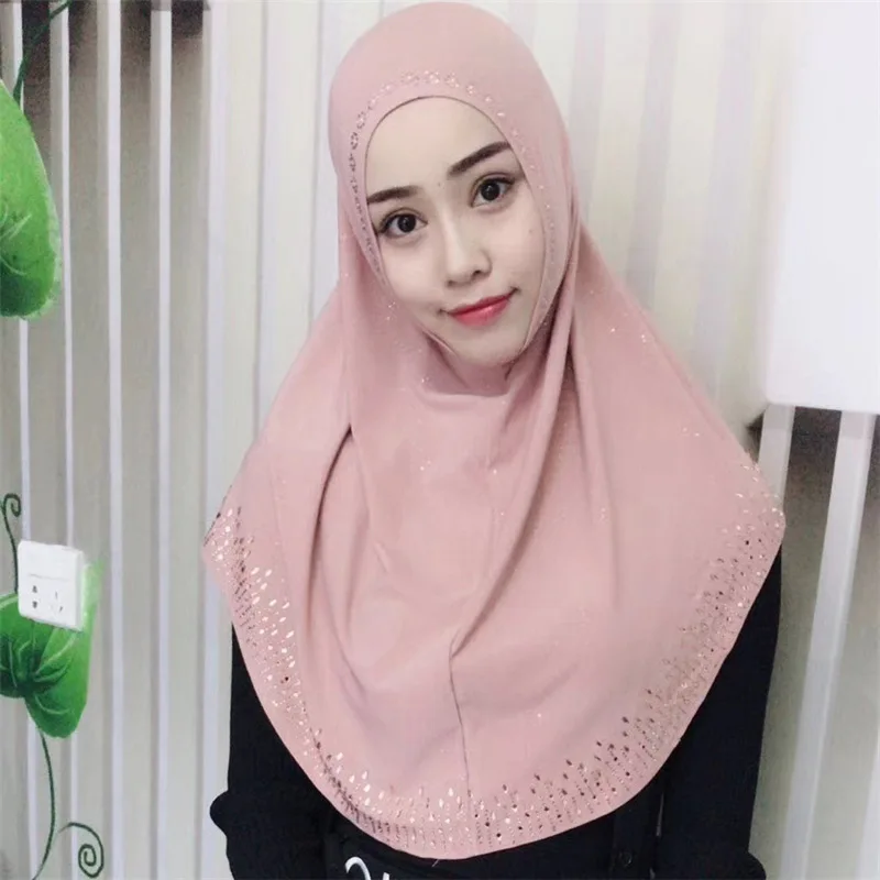 Новый мусульманский длинный хиджаб шарф шифоновый для женщин шапка Amira красивая