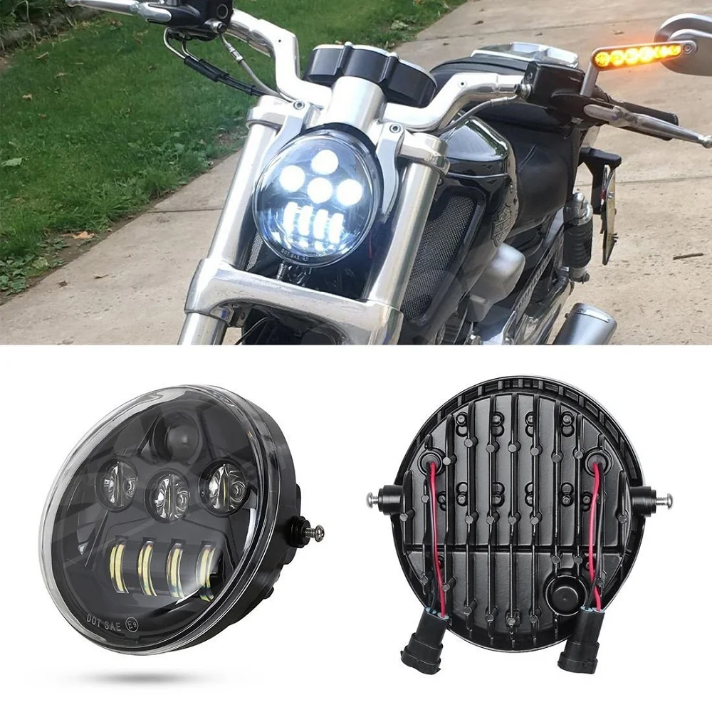 DOT E9 светодиодные фары в сборе для Harley VROD VRSC VRXSE V-Rod Muscle Screamin' Eagle CVO налобный