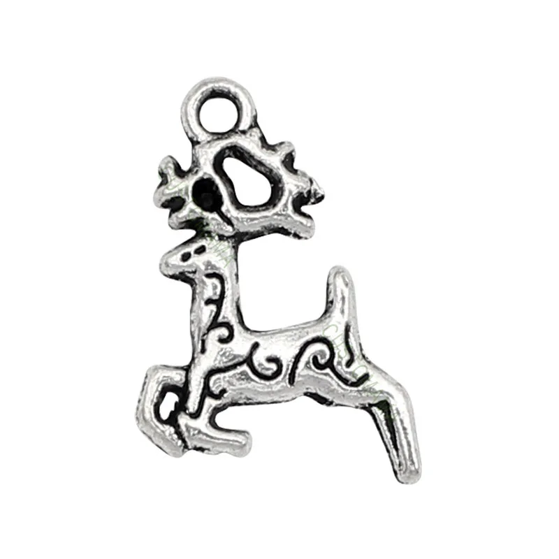 Подвески в виде оленей 100 шт. подвеска античного тибетского серебра с оленем 20x15