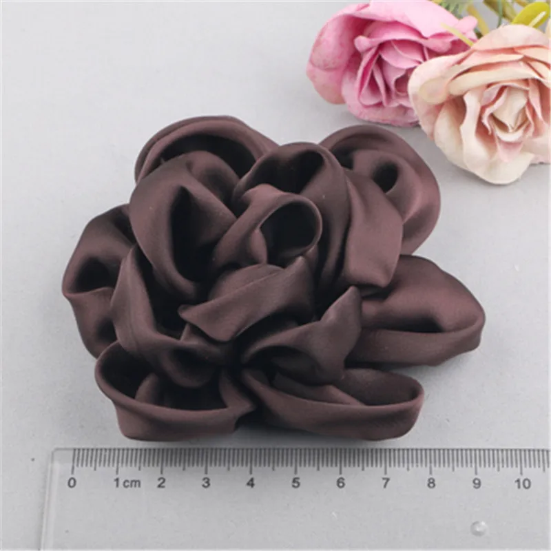 20 шт./лот большой размер шелковая ткань цветы плоские с задней стороны украшения